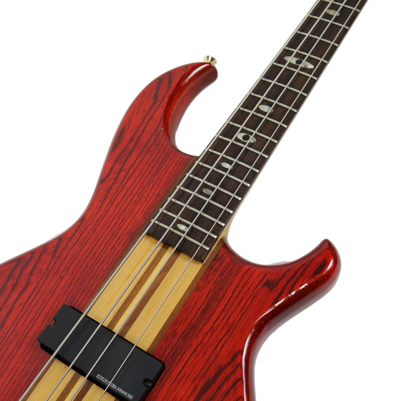 Vintage 1983 Aria Pro II Bass Guitar Transparent Red