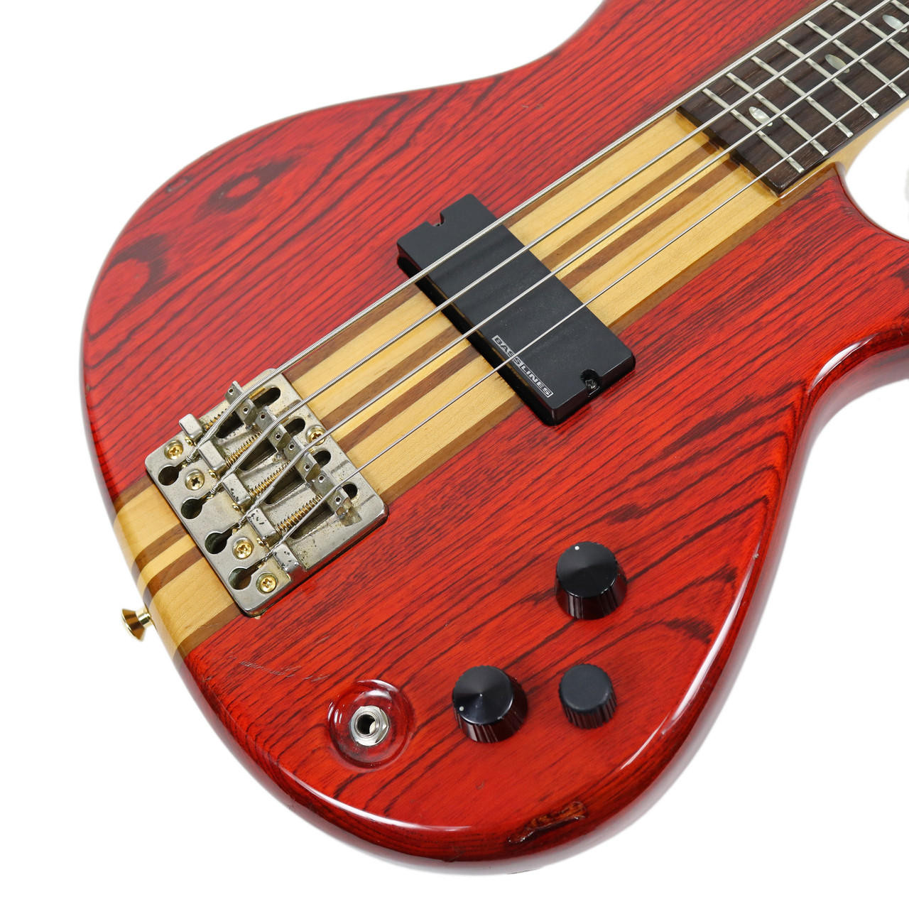 Vintage 1983 Aria Pro II Bass Guitar Transparent Red | Cream City