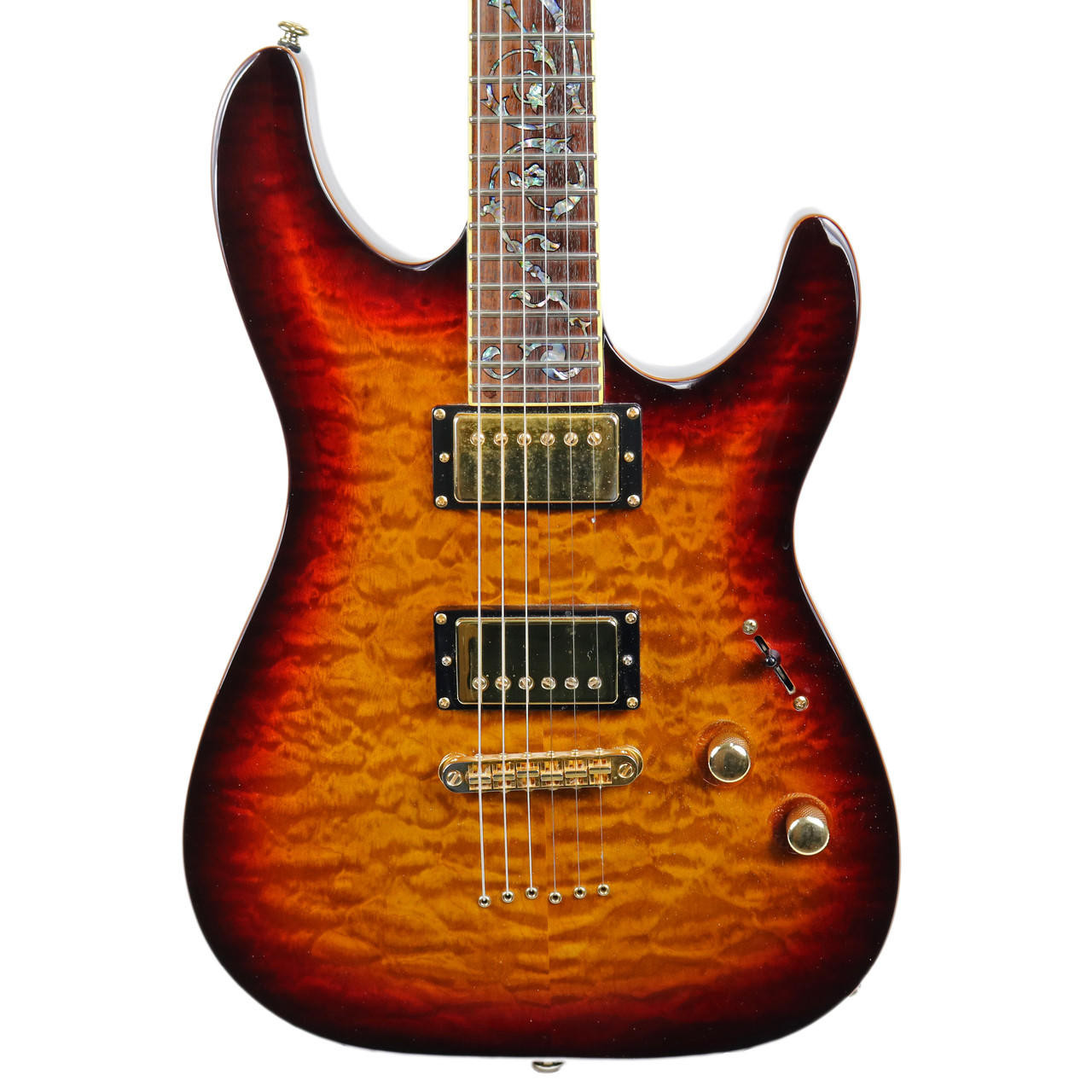 2006 Schecter C-1 Classic Antique Sunburst with Vine of Life Inlay