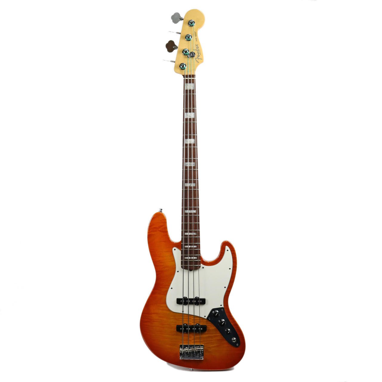 2012 Fender American Select Jazz Bass Amber Flame Finish | Cream