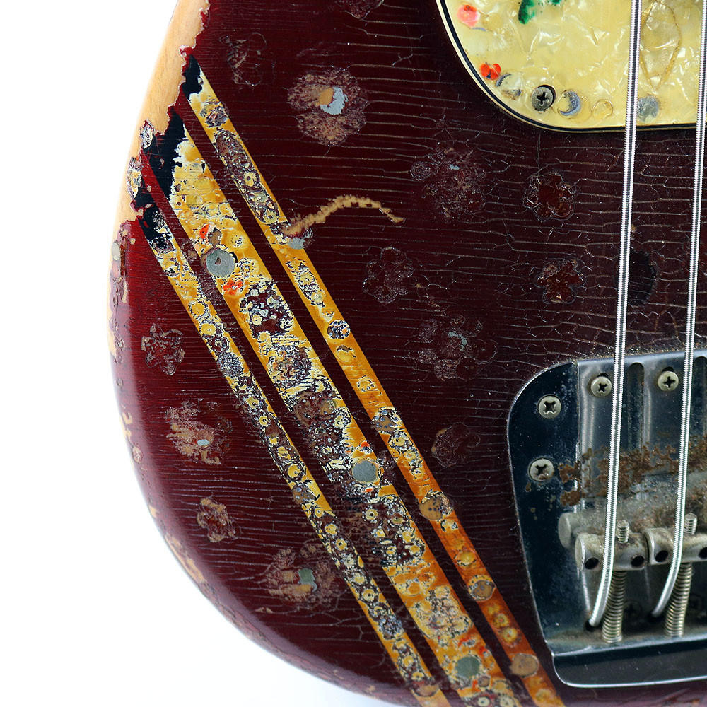 Vintage 1969 Fender Mustang Bass Competition Red | Cream City Music