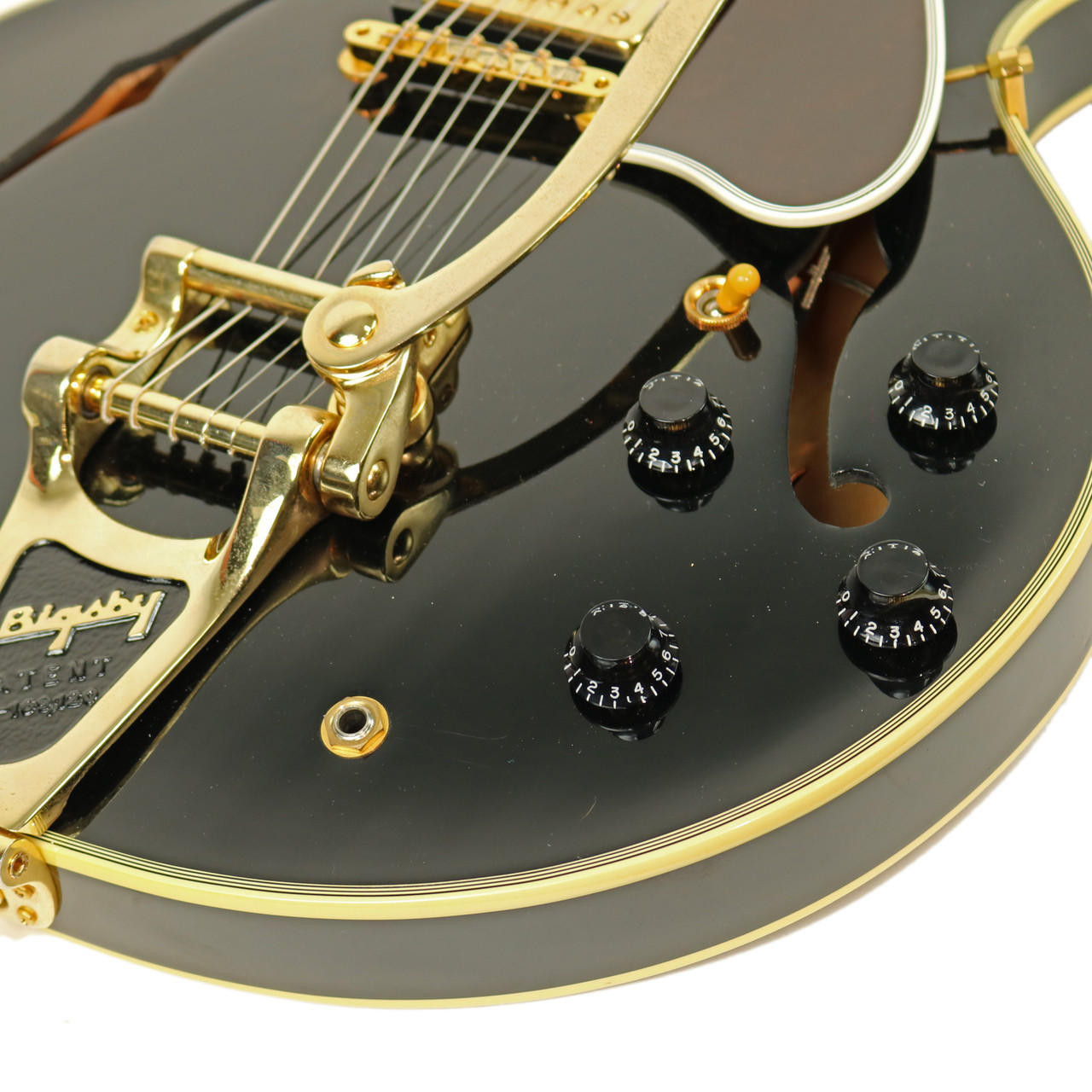 2008 Gibson Custom Shop ES-355 Ebony w/ Factory Bigsby | Cream