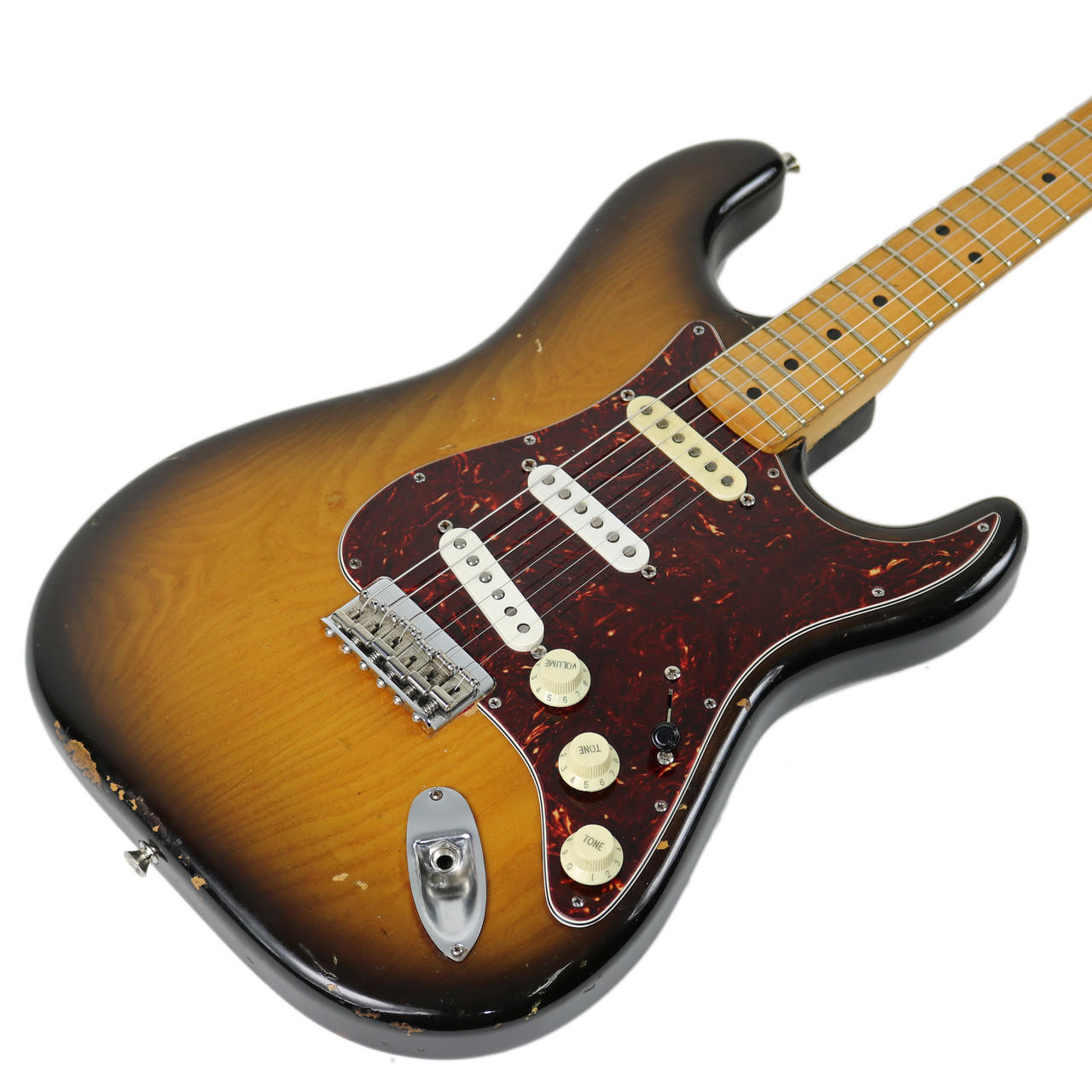 Fender 1976 Stratocaster Hardtail ヴィンテージ Vintage 1976 Fender Stratocaster Hardtail Sunburst | Cream City Music