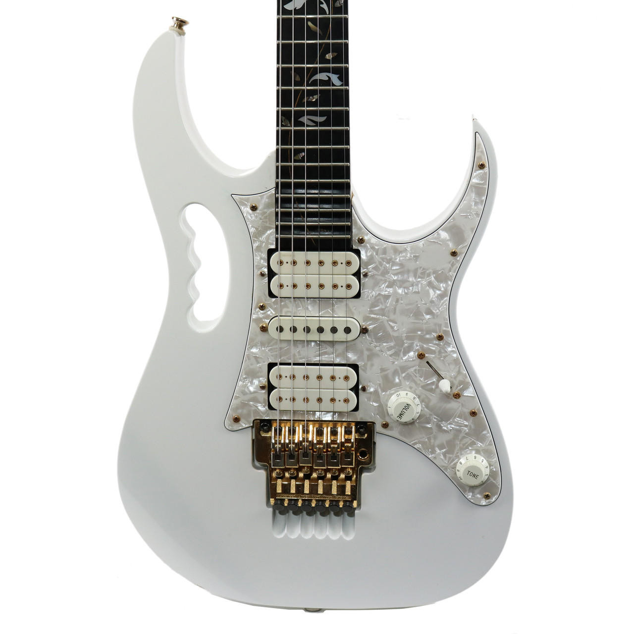 1993 Ibanez Steve Vai Signature JEM7V White Finish | Cream City Music