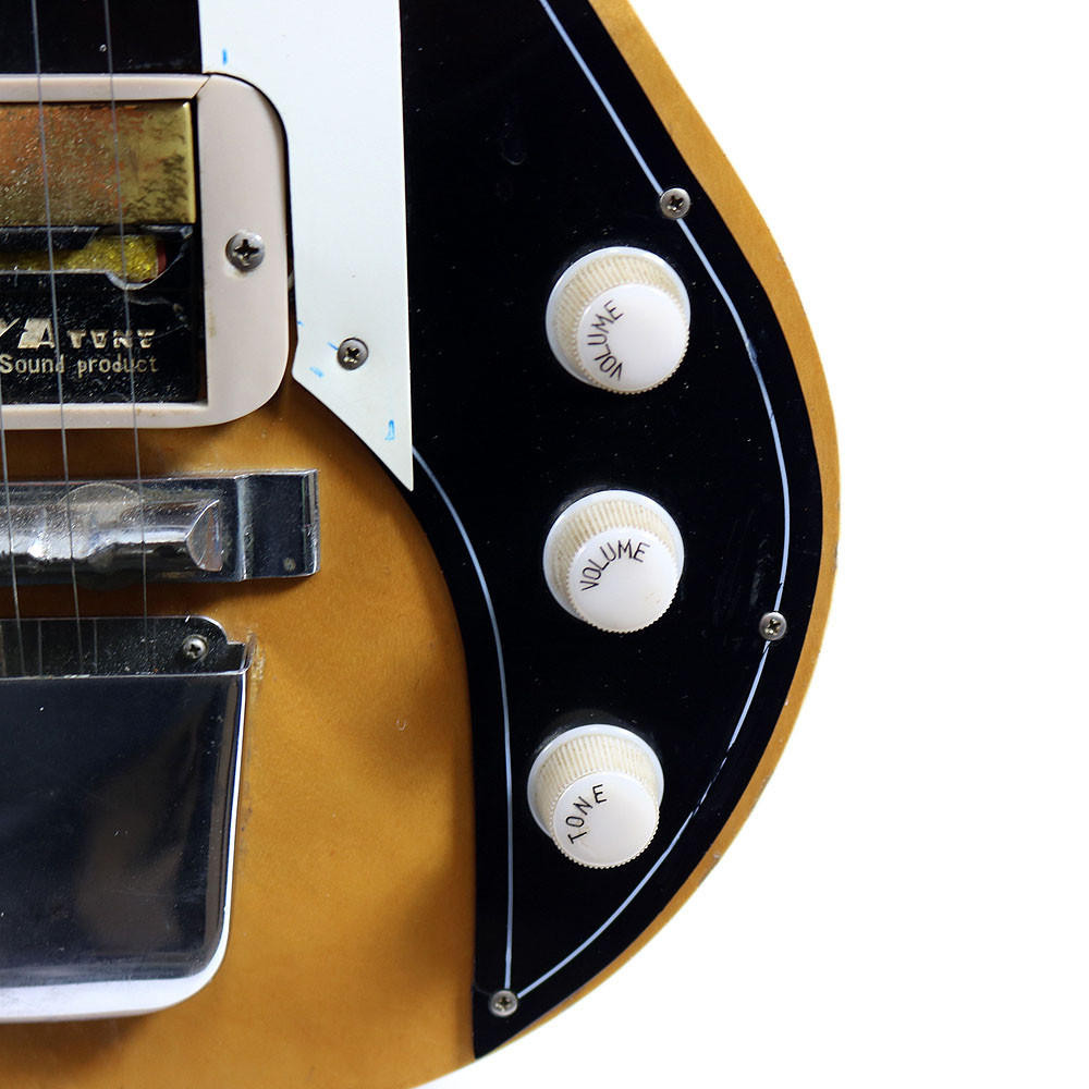 Vintage 1960's Guyatone LG-60H Electric Guitar Natural Finish