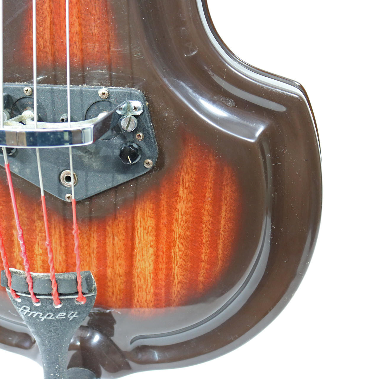 Vintage 1960's Ampeg BB-4 Upright Electric Baby Bass | Cream