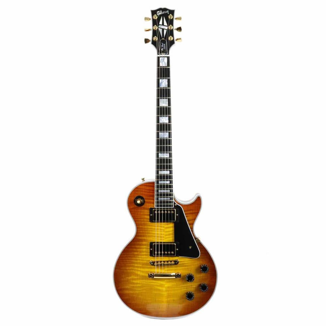 2014 Gibson Custom Shop Limited Run Les Paul Custom Figured Electric Guitar  Honey Burst Finish