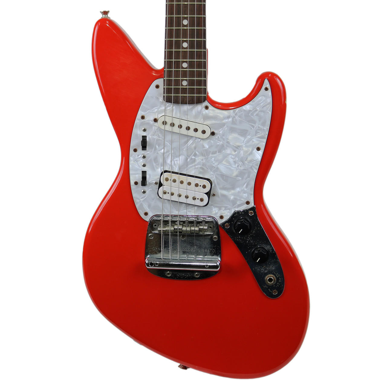 1996 Fender Kurt Cobain Jag-Stang Fiesta Red Made in Japan | Cream  
