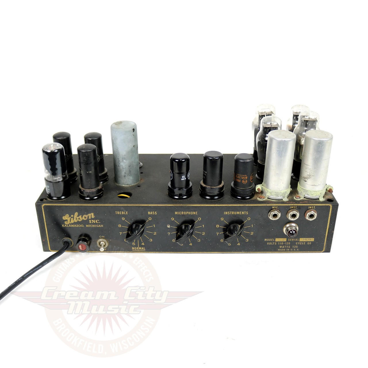 Vintage 1941/42 Gibson EH-160 15W 1x12 Tube Combo Amp | Cream City
