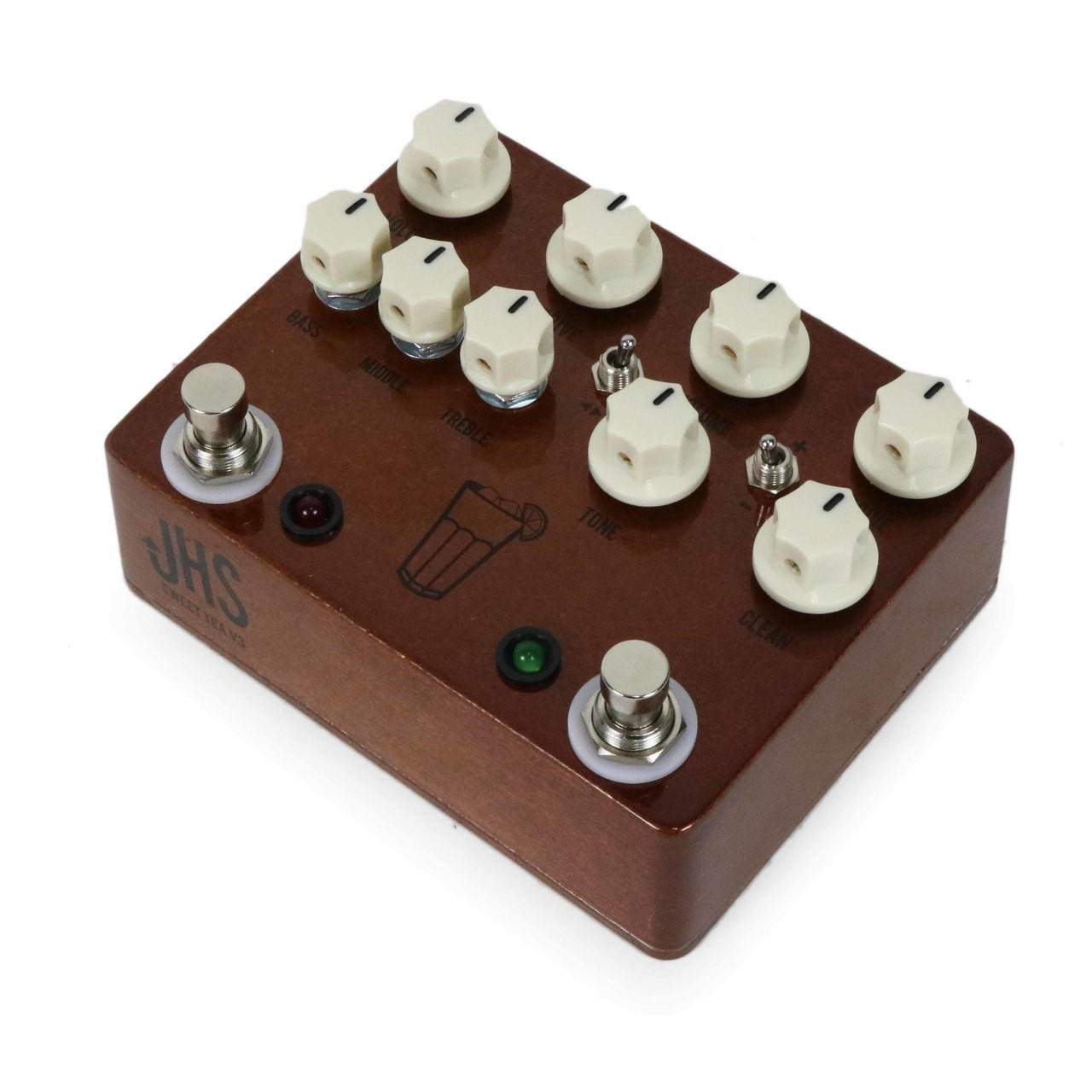 JHS Sweet Tea V3 2 in 1 Overdrive / Distortion Pedal | Cream City 