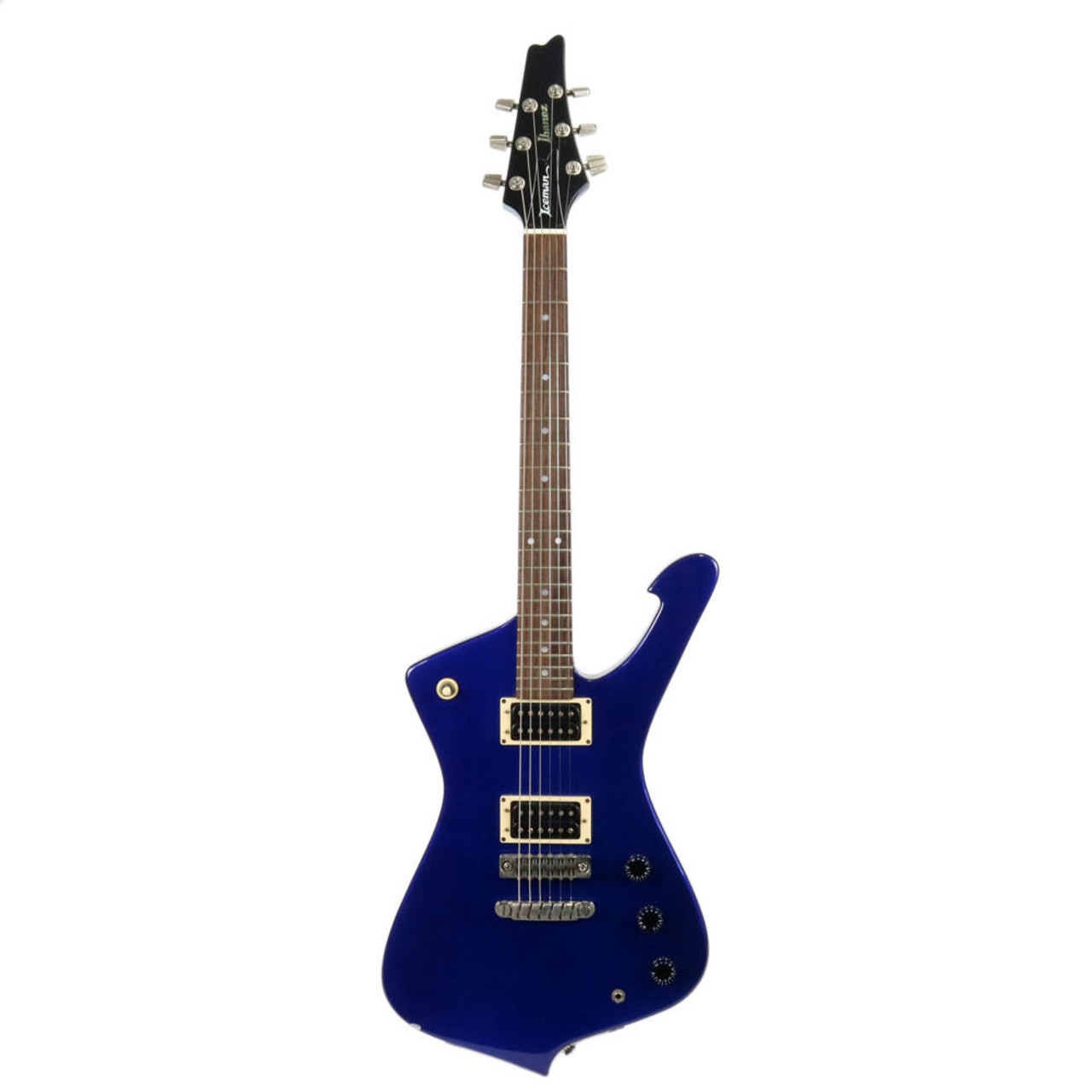 Vintage 1980 Ibanez Iceman Electric Guitar Blue Finish
