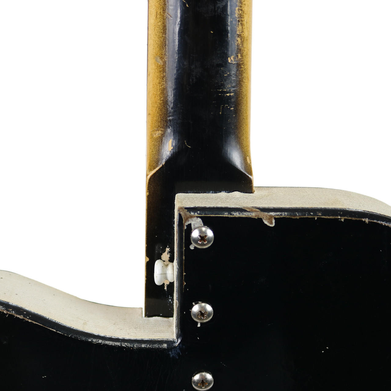 Vintage 1960 Silvertone Model 1417 Electric Guitar Black Finish