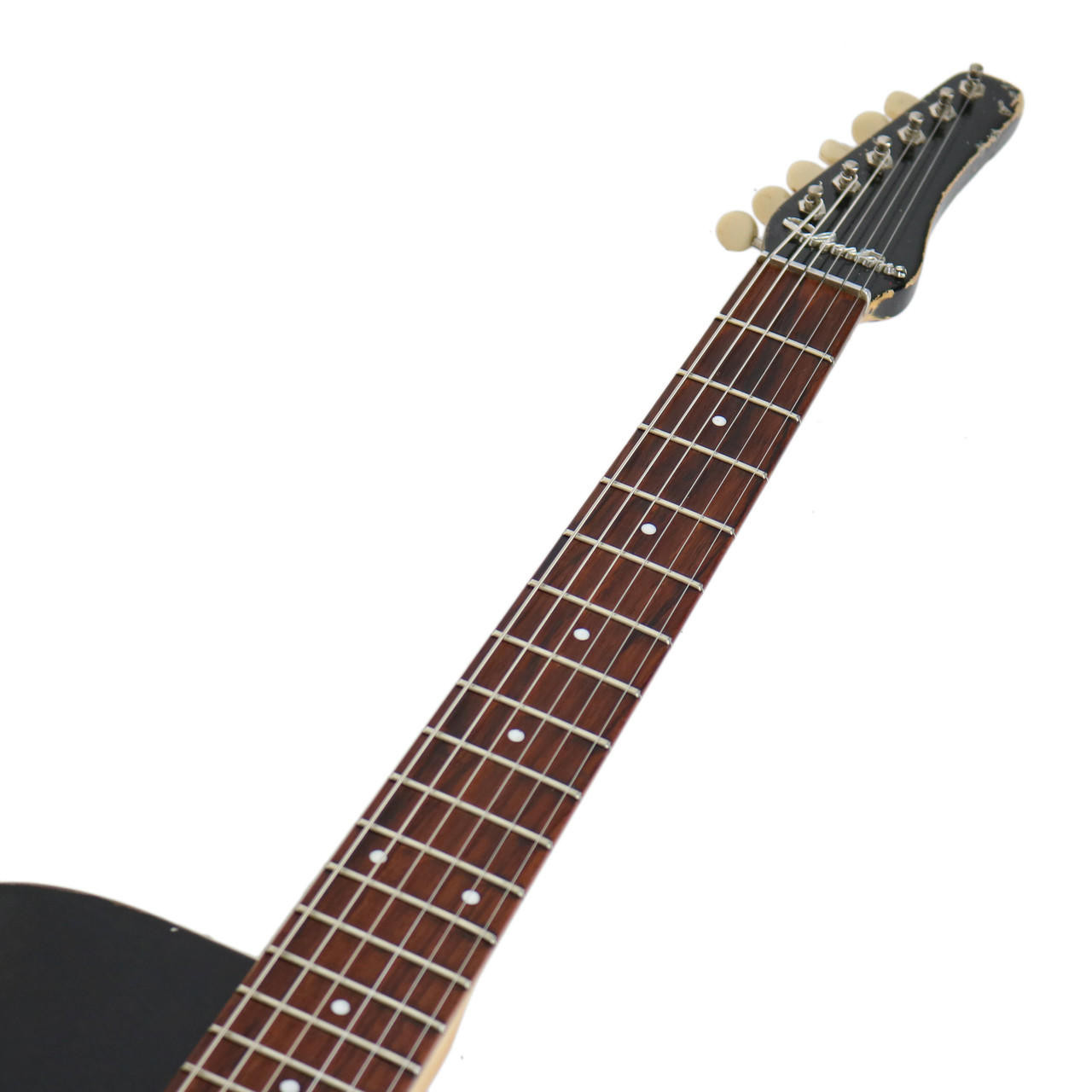 Vintage 1960 Silvertone Model 1417 Electric Guitar Black Finish