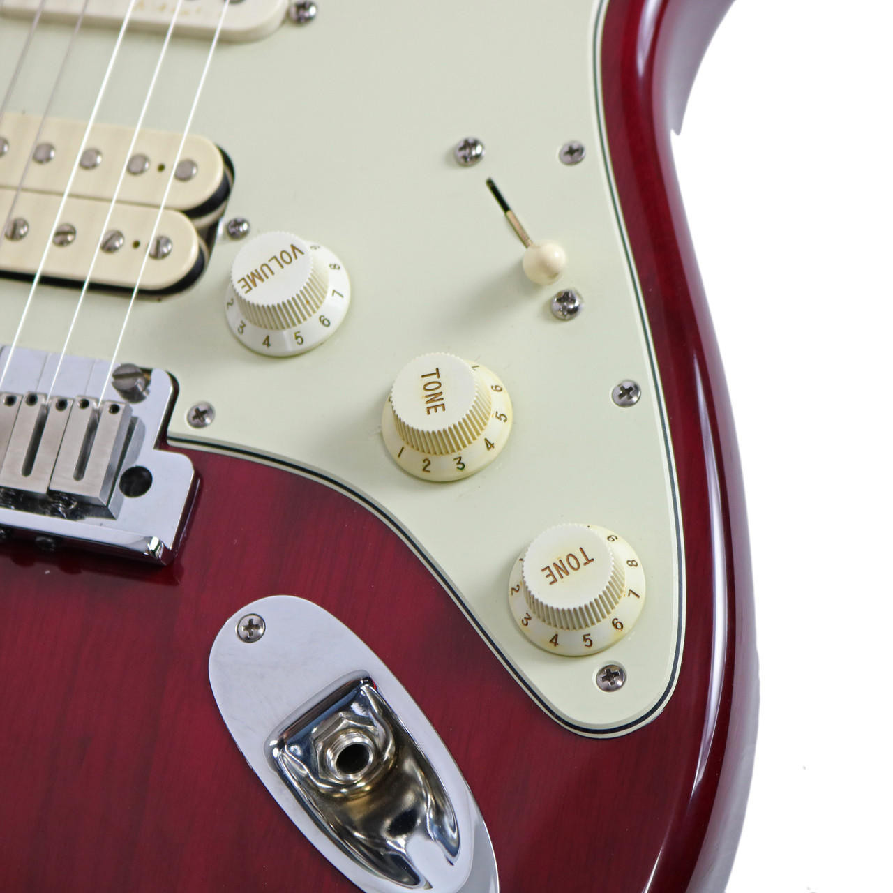 1998 Fender American Deluxe Stratocaster Midnight Wine Transparent