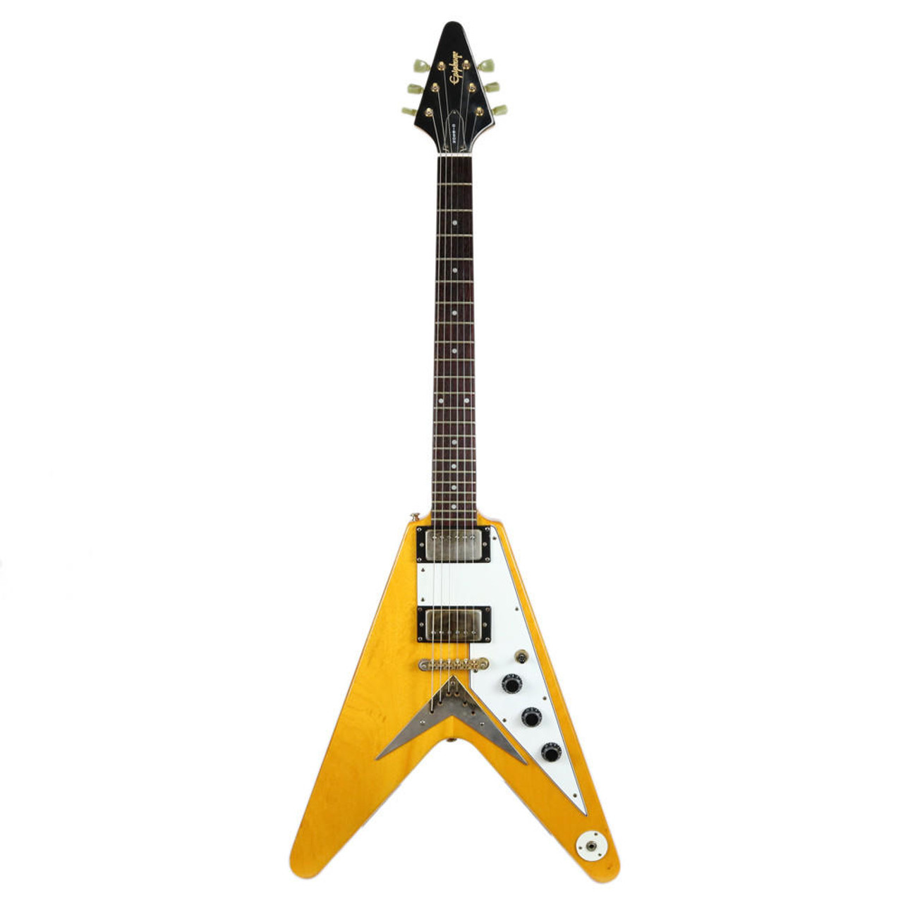 1997 Epiphone Flying V Korina Electric Guitar Natural Finish