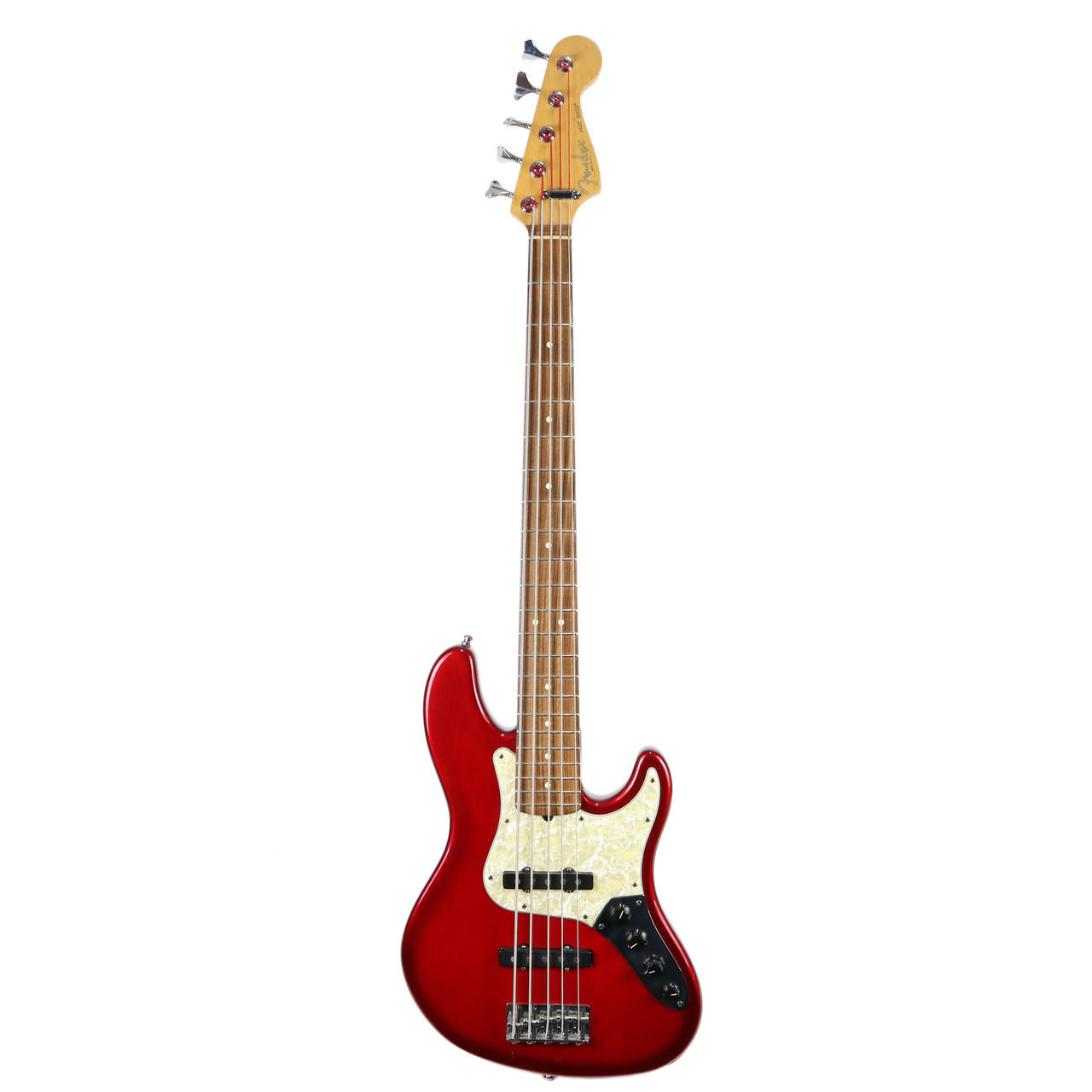 1996 Fender American Deluxe Jazz Bass V Candy Apple Red