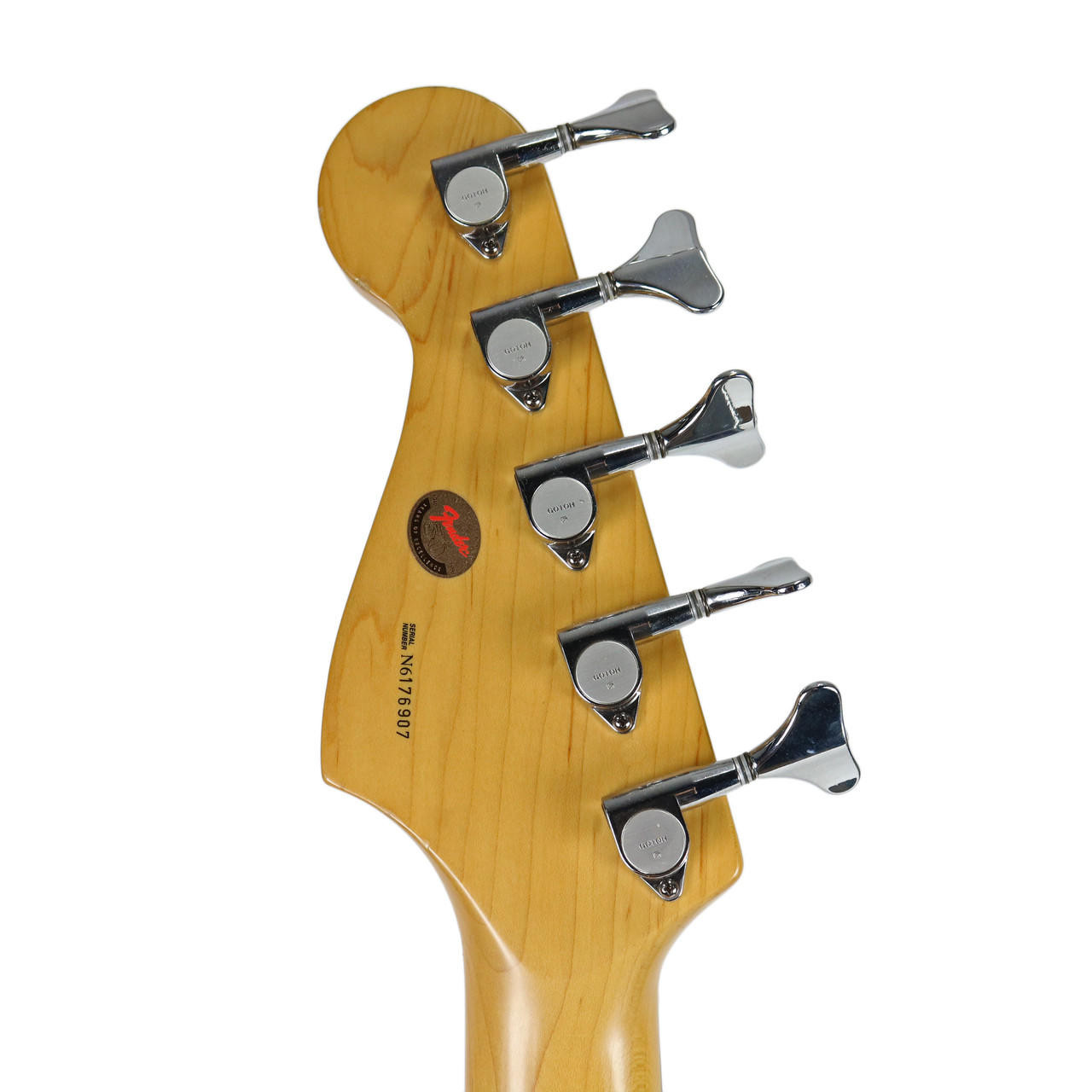 1996 Fender American Deluxe Jazz Bass V Candy Apple Red | Cream