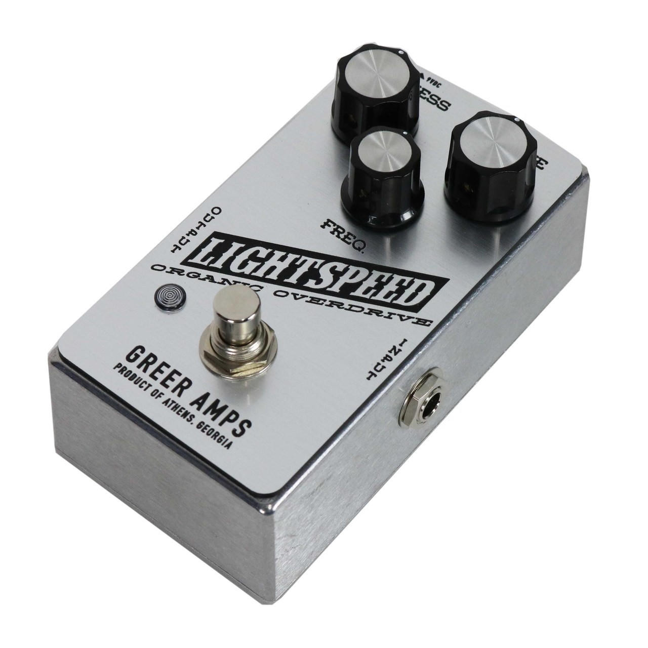 Greer Amps Lightspeed Organic Overdrive Pedal in Silver | Cream