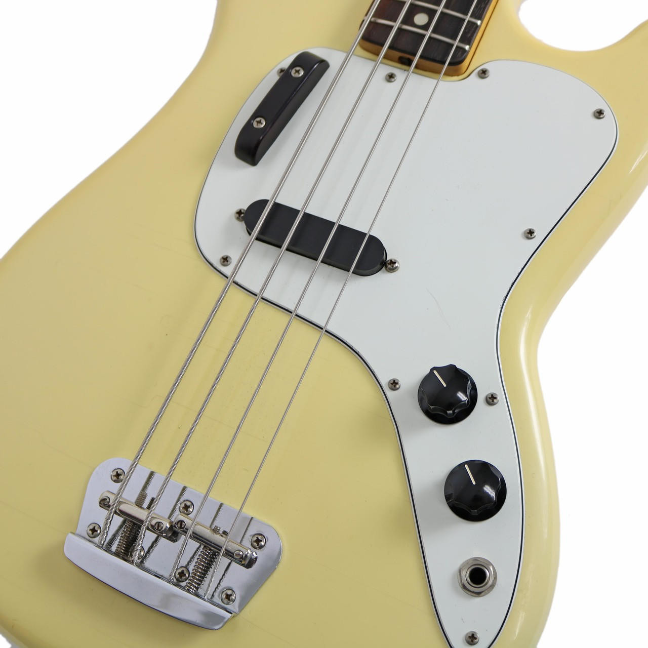 Vintage 1975 Fender Musicmaster Electric Bass Guitar & 1976