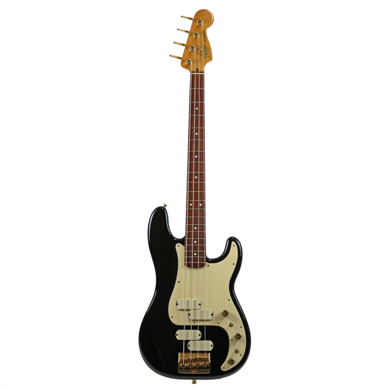 Vintage 1984 Fender Precision Bass Gold Elite II Black Finish