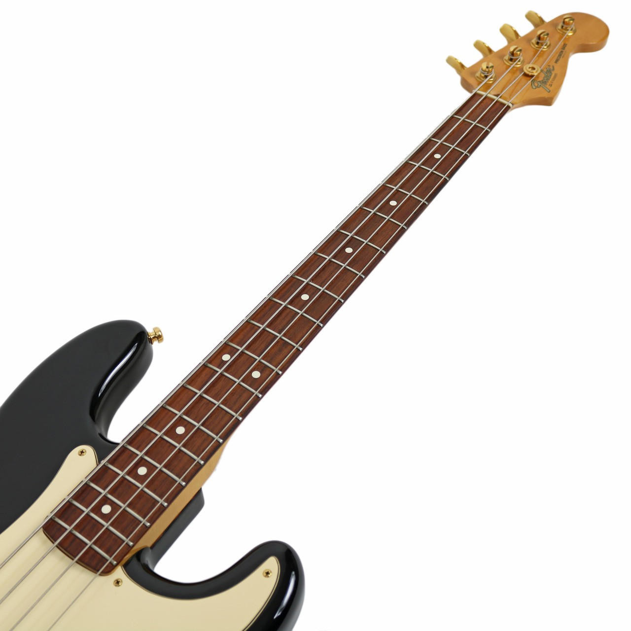 Vintage 1984 Fender Precision Bass Gold Elite II Black