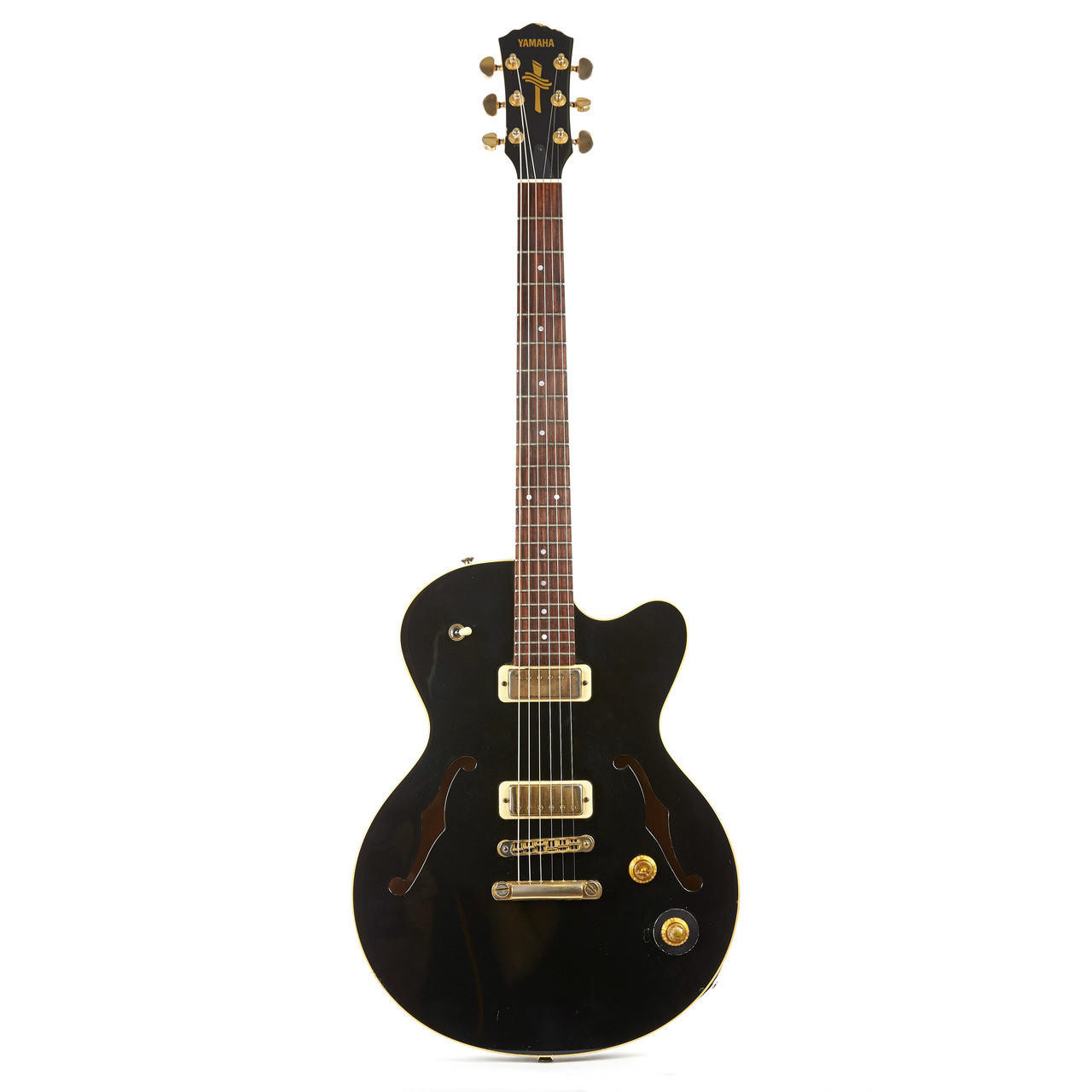 Used Yamaha AEX 520 Semi Hollow Electric Guitar Black Finish