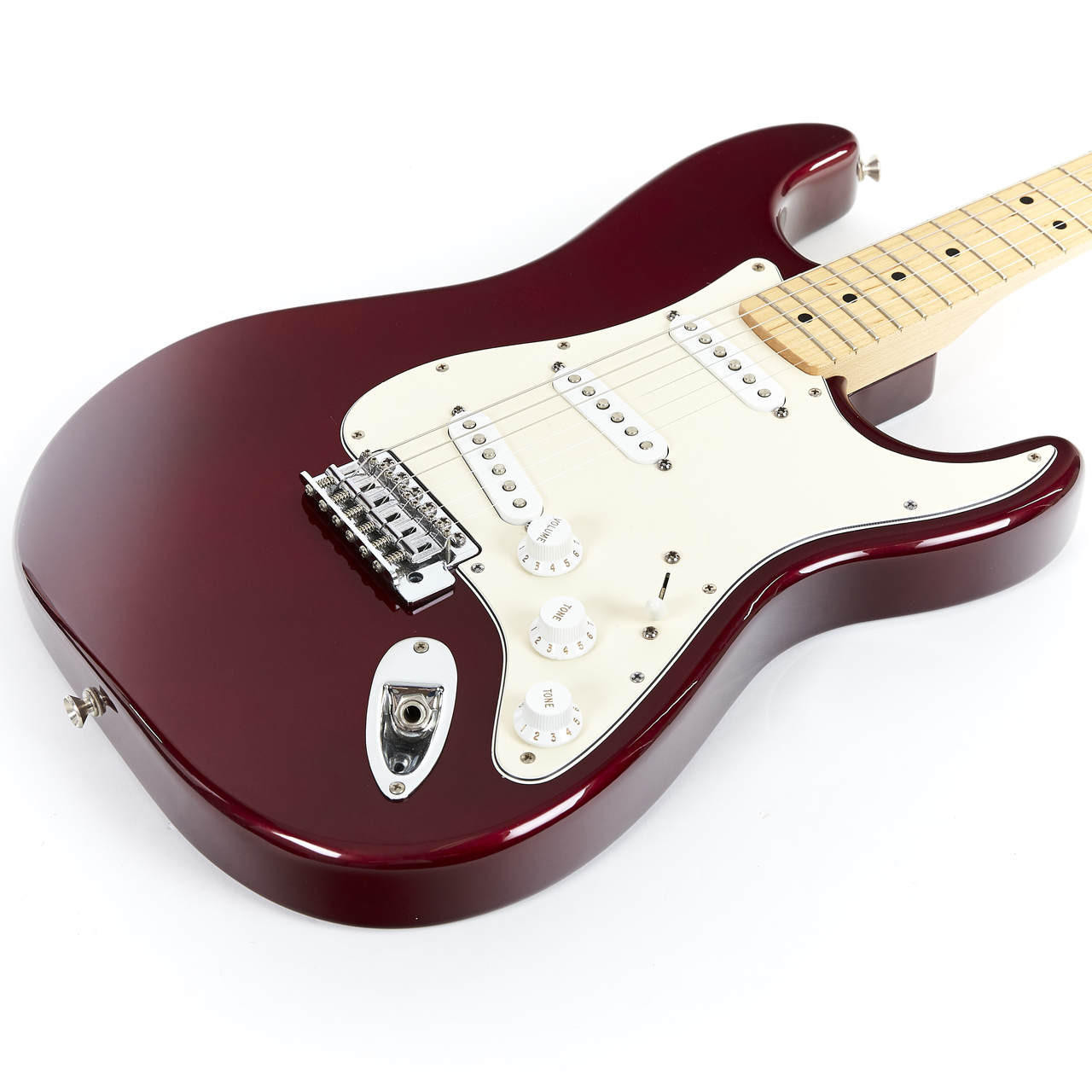 2002 Fender Stratocaster MIM Metallic Wine Red Finish