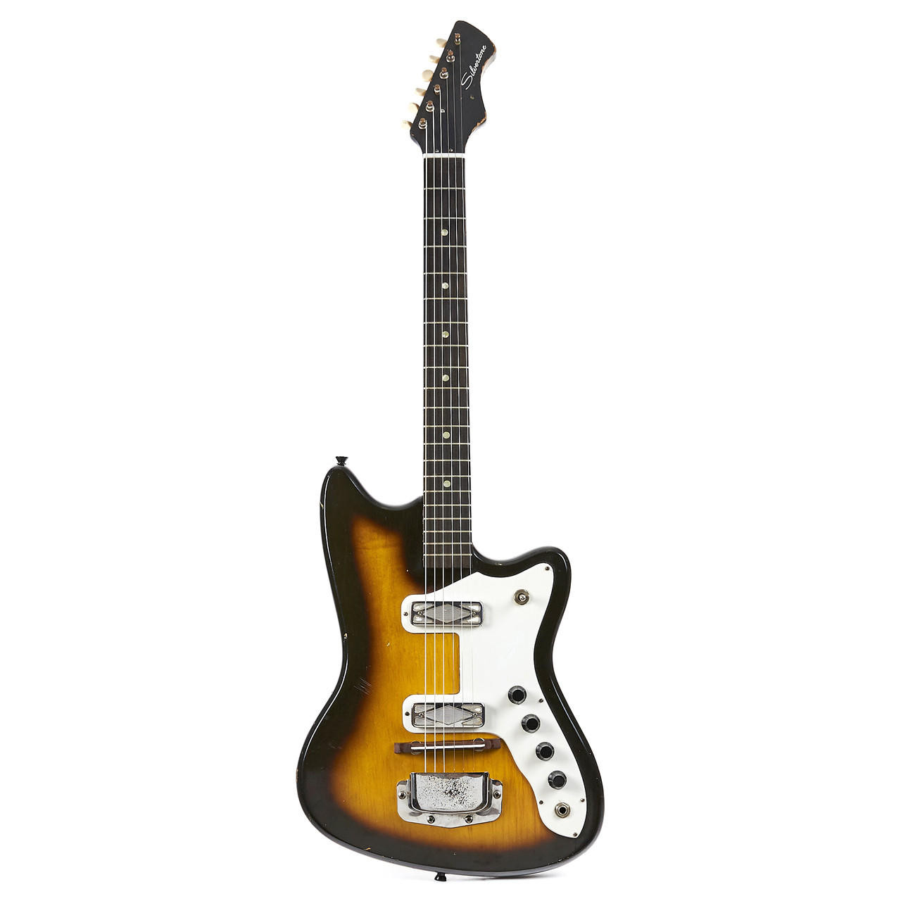 Vintage 1964 Silvertone Bobkat Electric Guitar Sunburst Finish 
