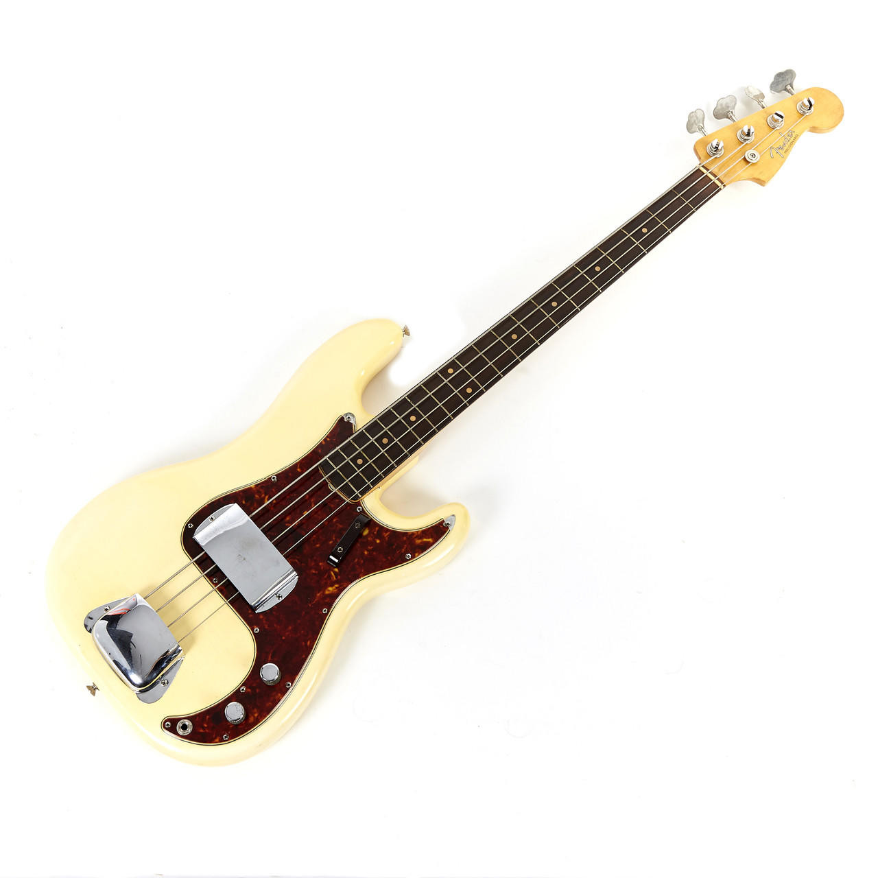 Vintage Fender Precision Bass Olympic White 1961 | Cream City Music