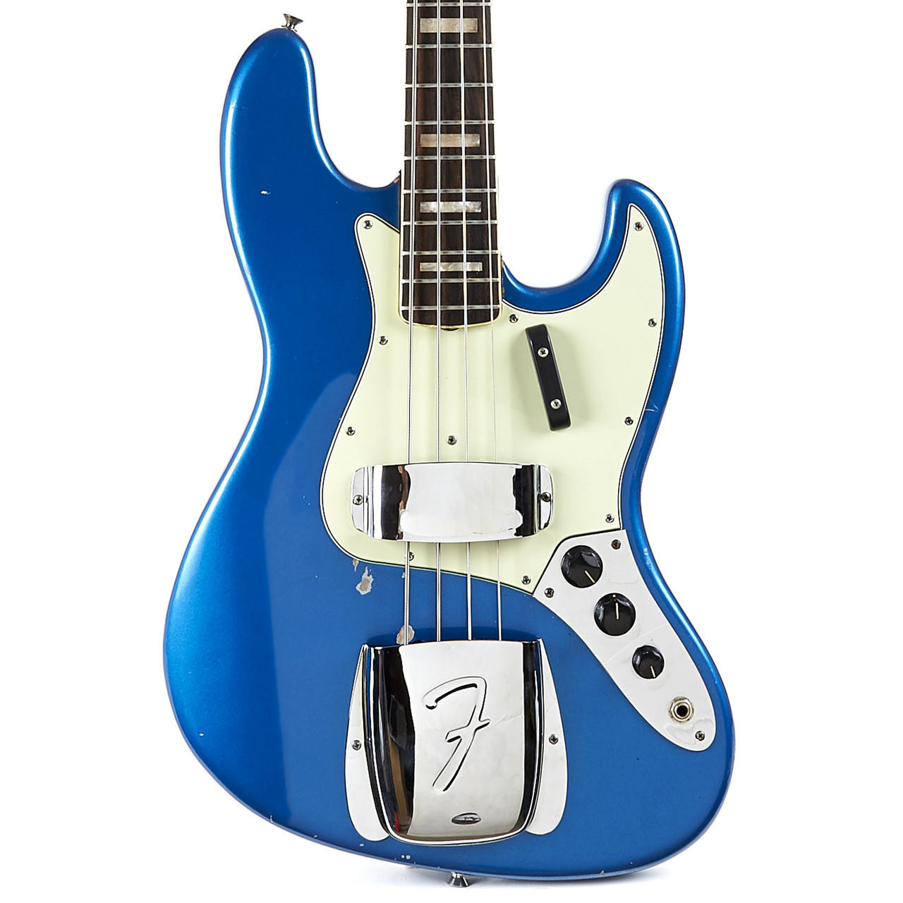 blue fender bass guitar