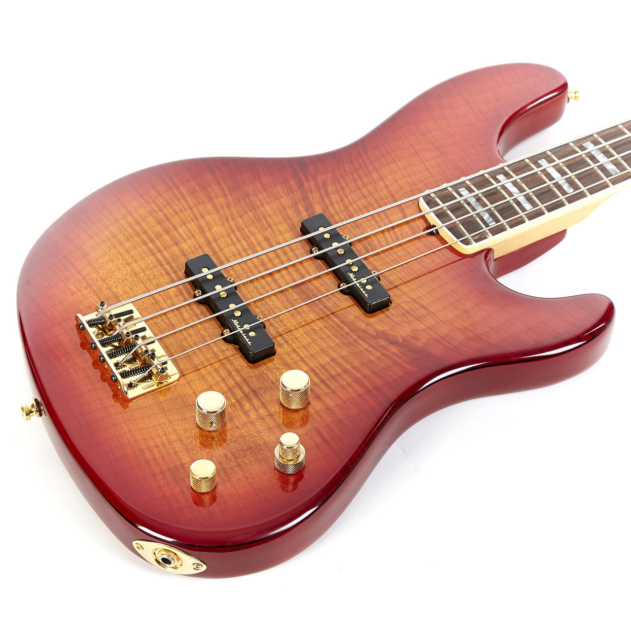 Used Fender American Deluxe Jazz Bass FMT Flame Maple 2011 | Cream 