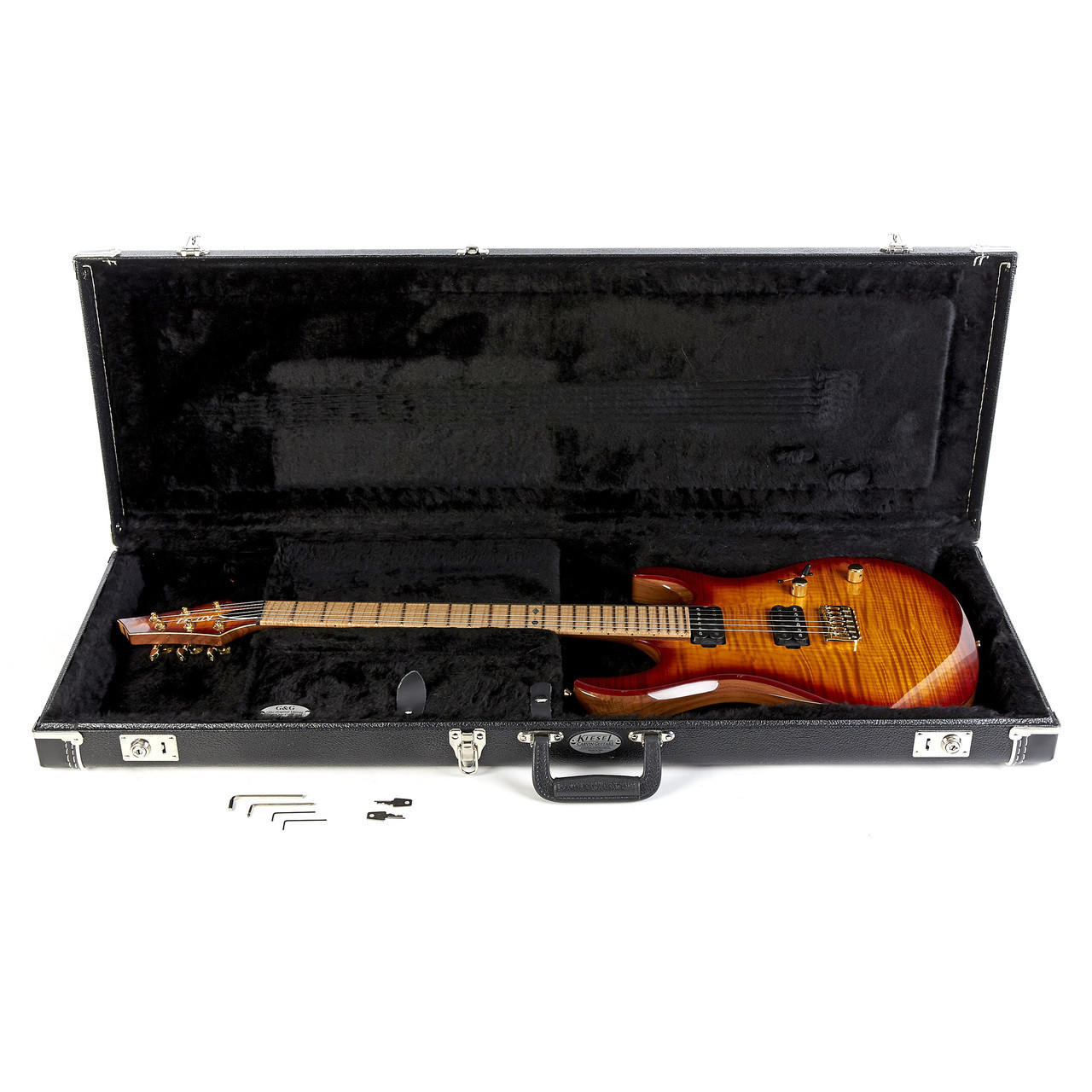 Used Kiesel DC600 Flame Maple Solid Body HH - Sunset Burst | Cream