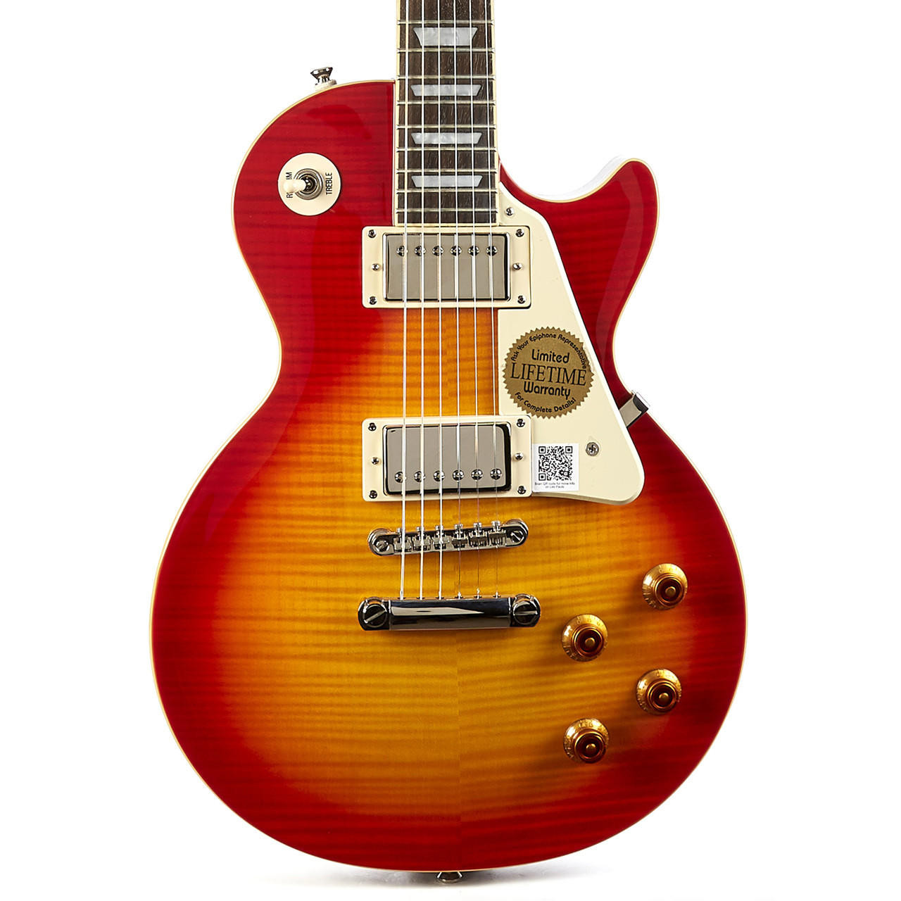 Used Epiphone Les Paul Standard Pro Plus Top - Heritage Cherry