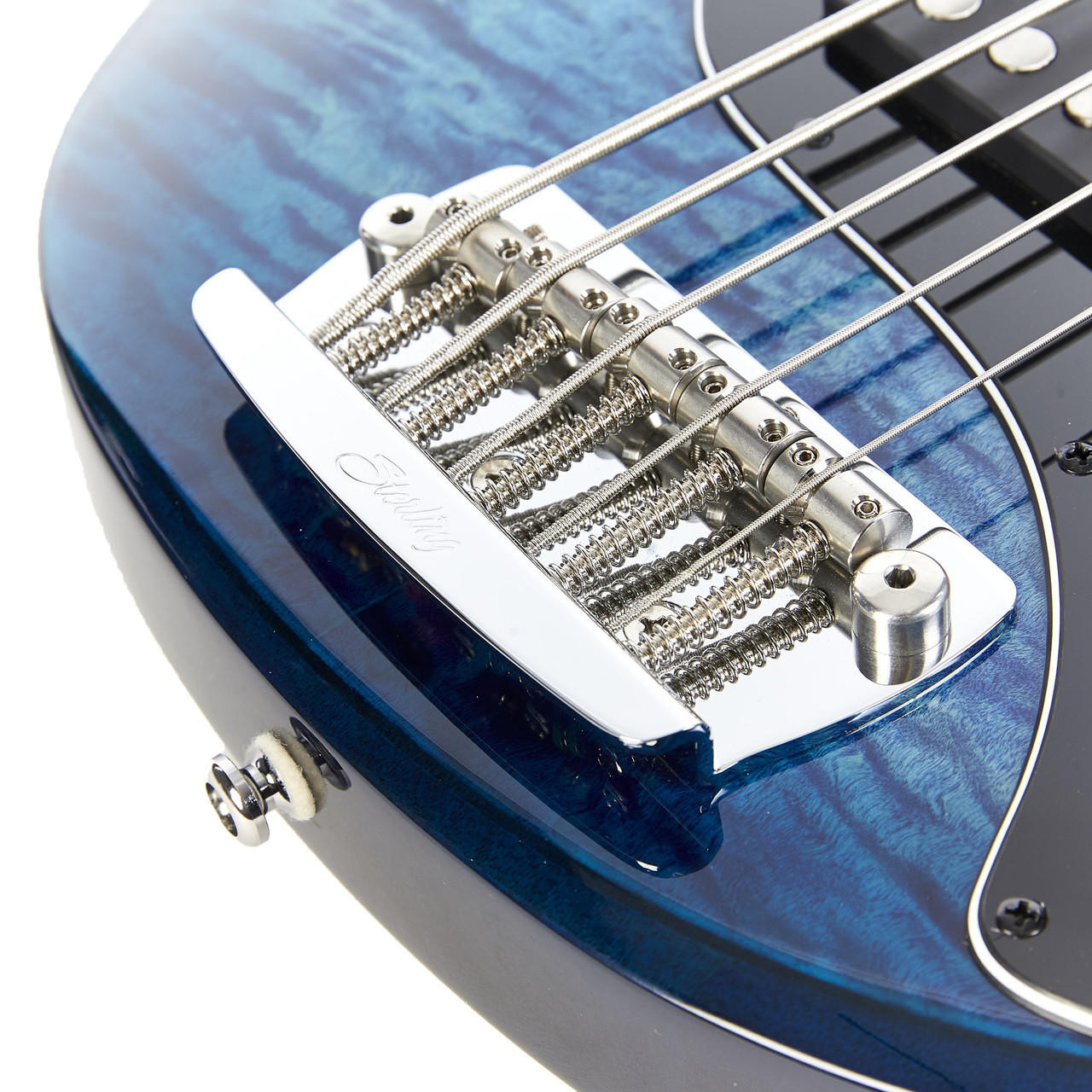 STERLING ( スターリン )RAY5 Trans Blue Satin Sterling By Music Man StingRay RAY4 Bass Guitar - Blue Satin