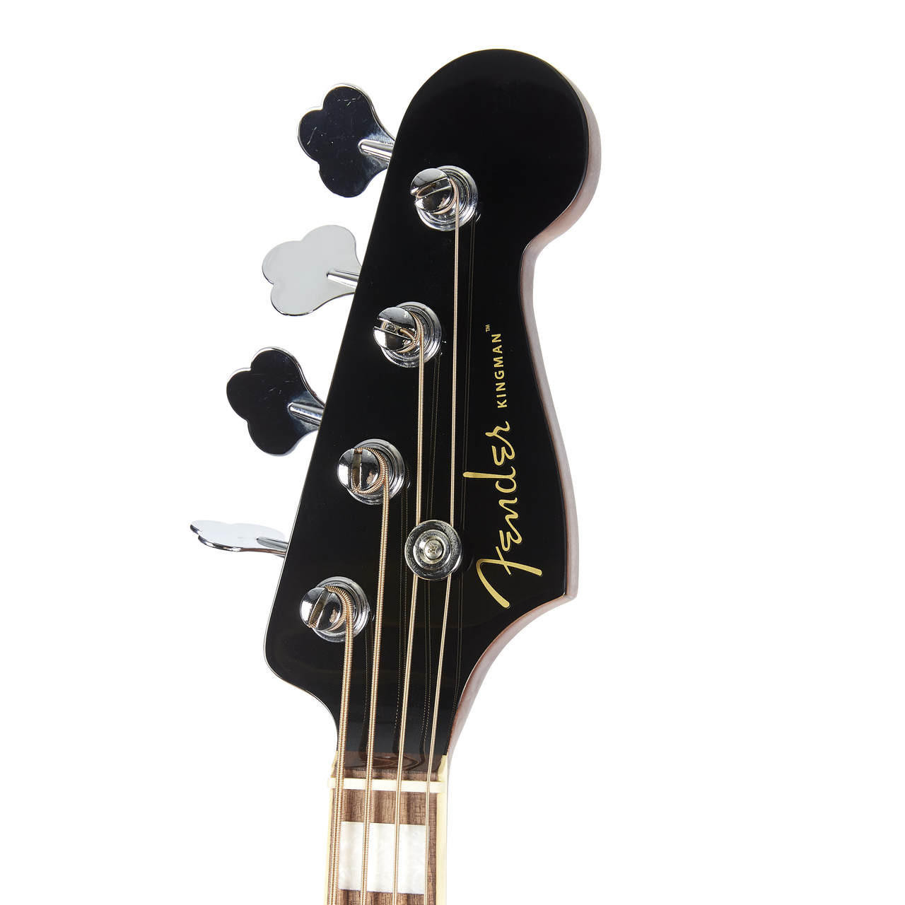 Fender Kingman Acoustic Electric Bass Walnut - Black | Cream City