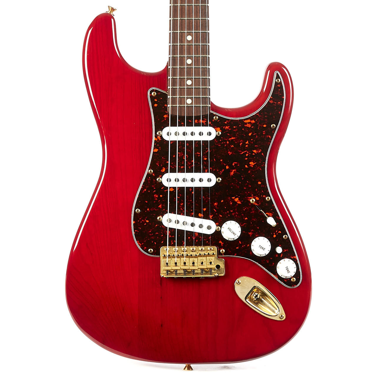 Used Fender Deluxe Series Super Stratocaster Crimson MIM 2000