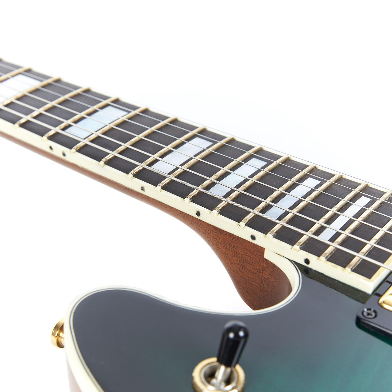 Used Gibson Vegas High Roller Green Burst Flame Top 2006 | Cream