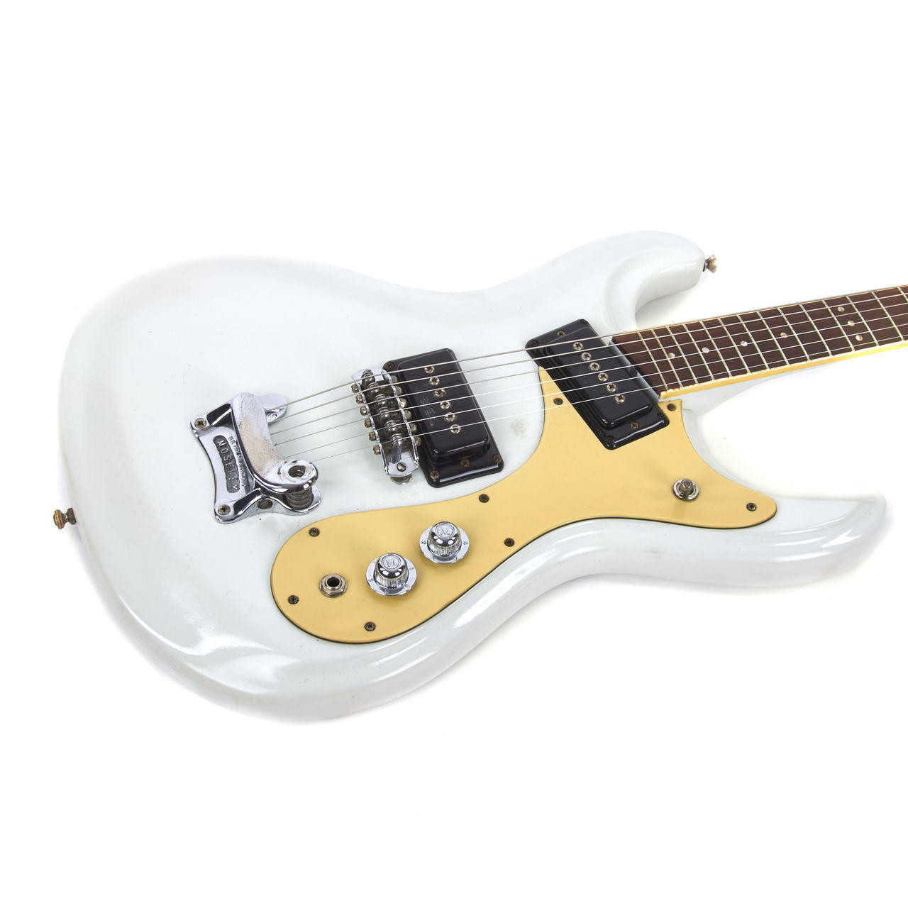 Vintage Used Mosrite The Ventures Model Refinished White