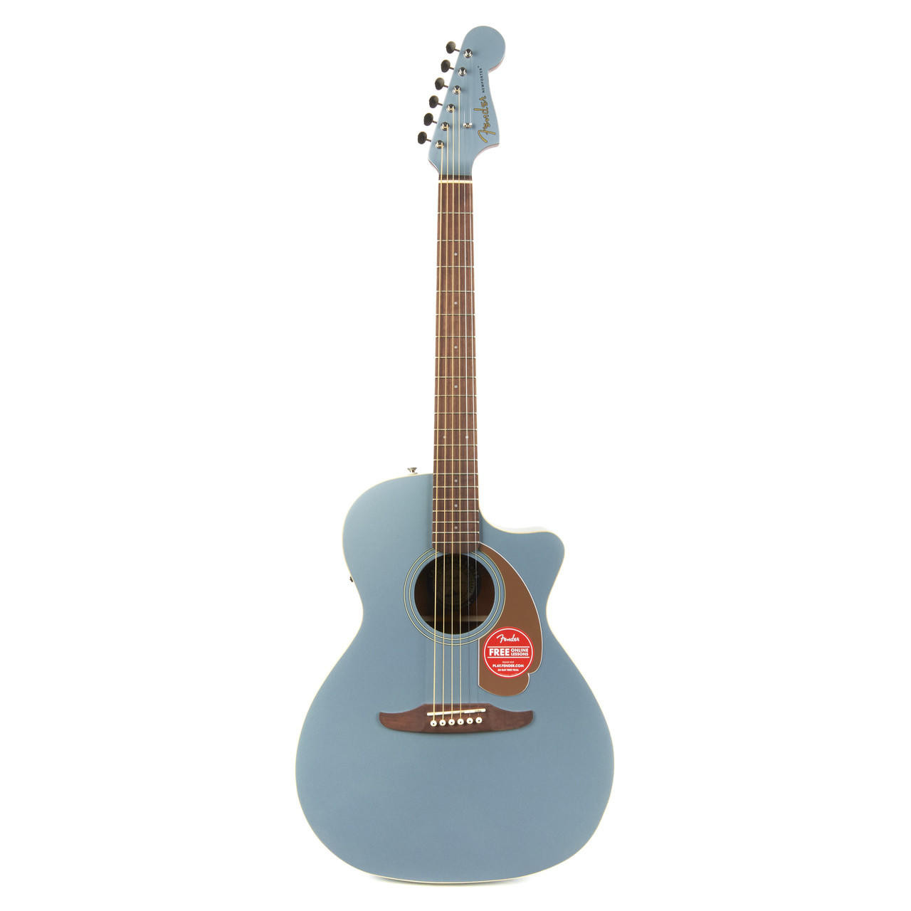 Fender Newporter Player Walnut Acoustic Electric - Ice Blue Satin