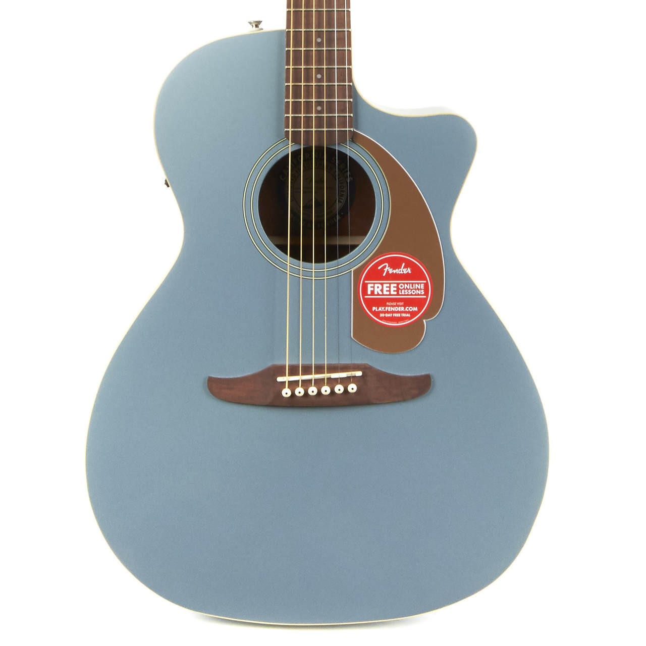 Fender Newporter Player Walnut Acoustic Electric - Ice Blue Satin