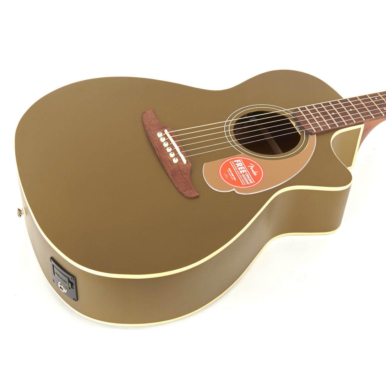 Fender Newporter Player Walnut Acoustic Electric - Olive Satin