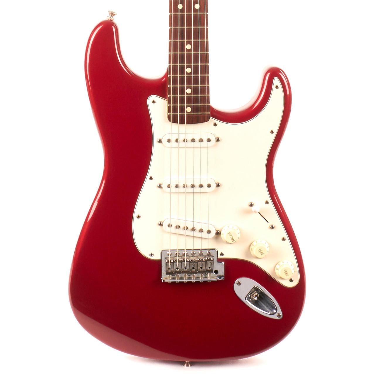 Used Fender Standard Stratocaster MIM Metallic Red 1996 | Cream