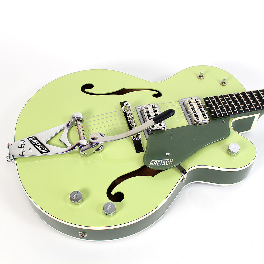 Gretsch G6118T Anniversary Two-tone Smoke Green w/ Bigsby | Cream 
