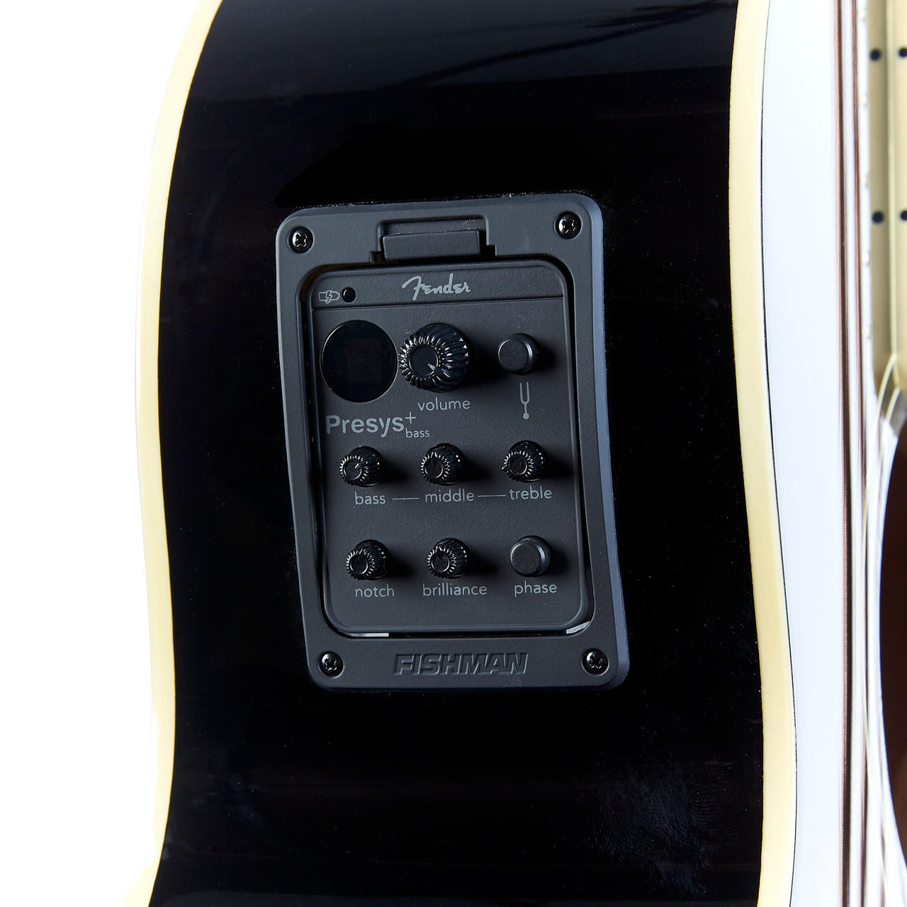 Used Fender Kingman Acoustic Electric Bass V2 Black Cream City Music