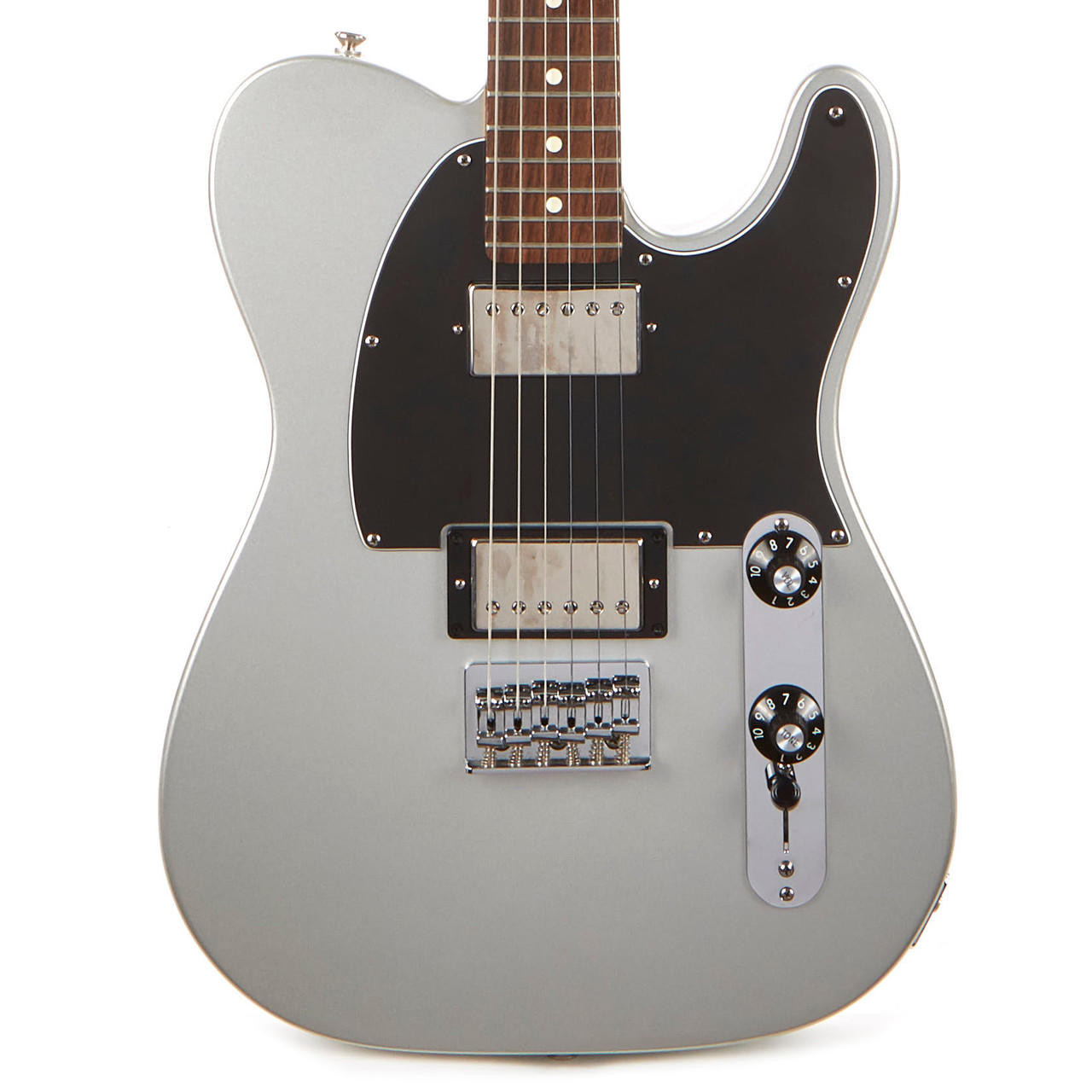 Used Fender Blacktop Telecaster HH Ghost Silver MIM 2010 | Cream