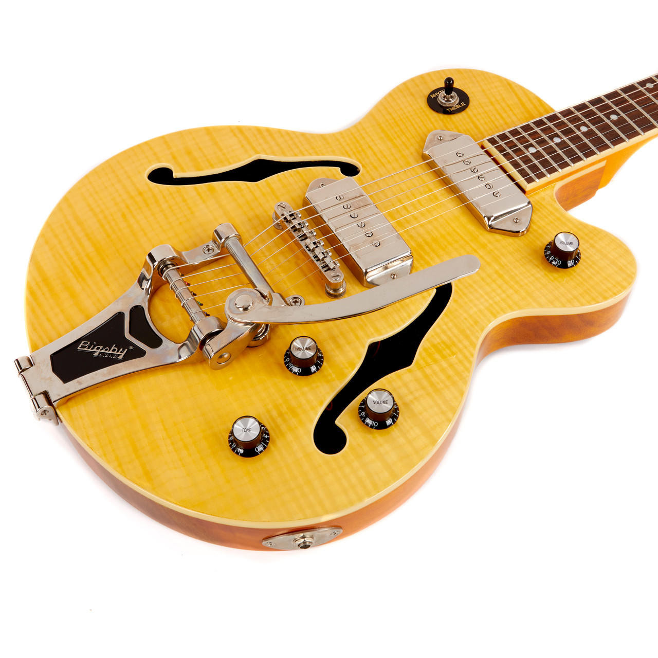 Epiphone エピフォン Wildkat Natural Flame　美品 Epiphone Wildkat Semi-Hollow Electric Guitar with Bigsby - Antique