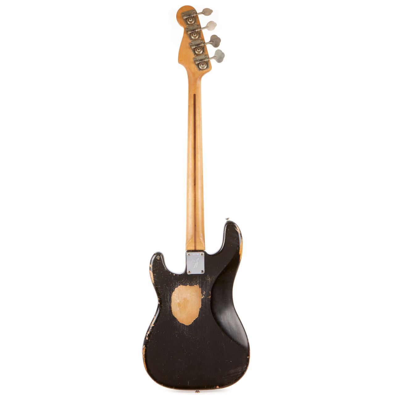 Vintage Fender Precision Bass Custom Color Black 1972 | Cream City