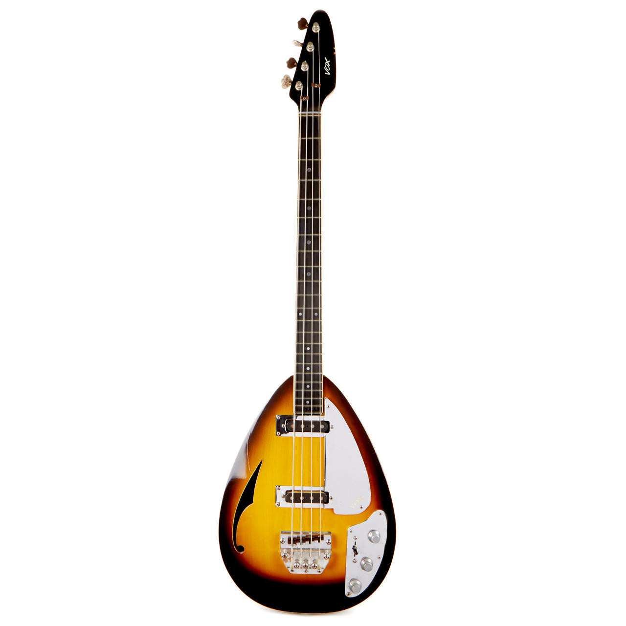 Rare Vintage Vox Hollow Body Teardrop Bass Made In England Sunburst 1960 s