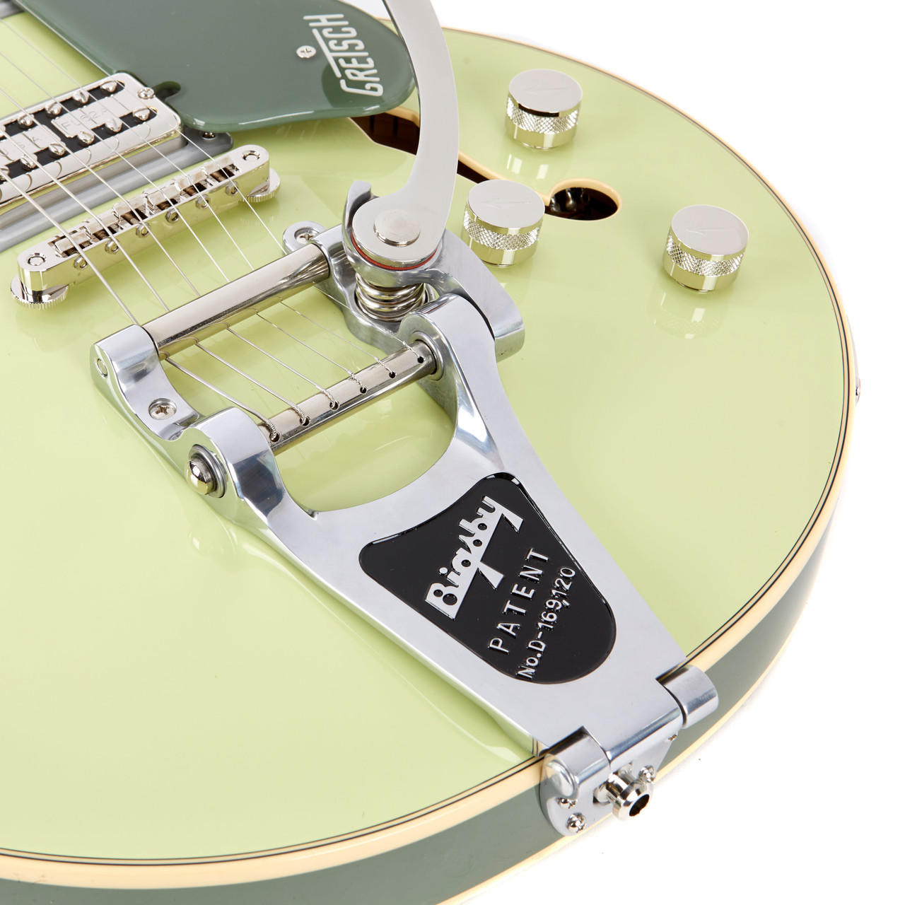 ギター Gretsch G6659T Two-Tone Smoke Green Gretsch G6659T Broadkaster Jr. - Two Tone Smoke Green
