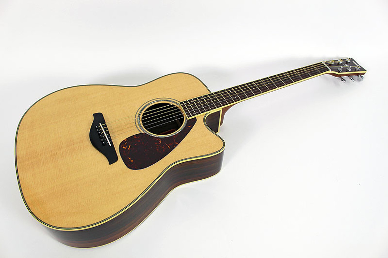 Used Yamaha FGX 730SC Natural Cutaway Acoustic-Electric Guitar